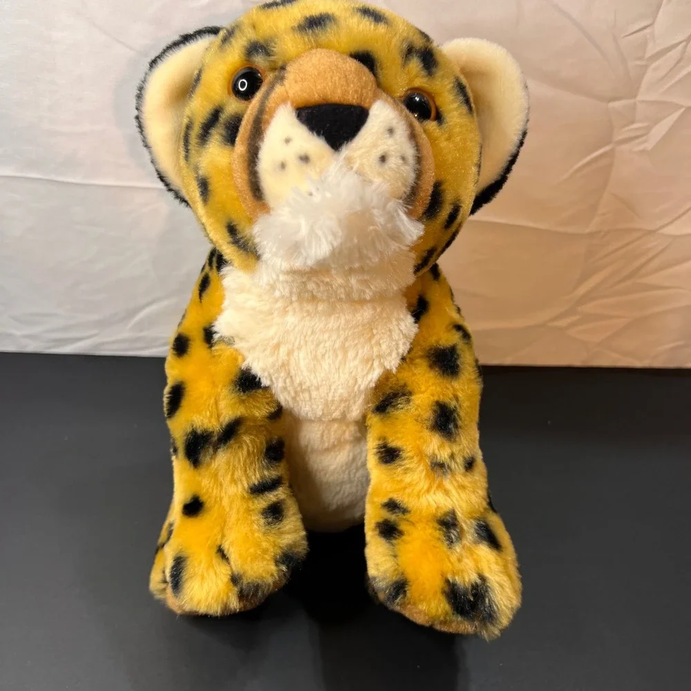Wild Republic 12in‎ Leopard Plush Stuffed Animal Kids Gold Excellent Spotted Cub